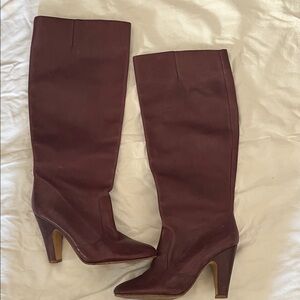 Aldo Maroon Heeled Boots